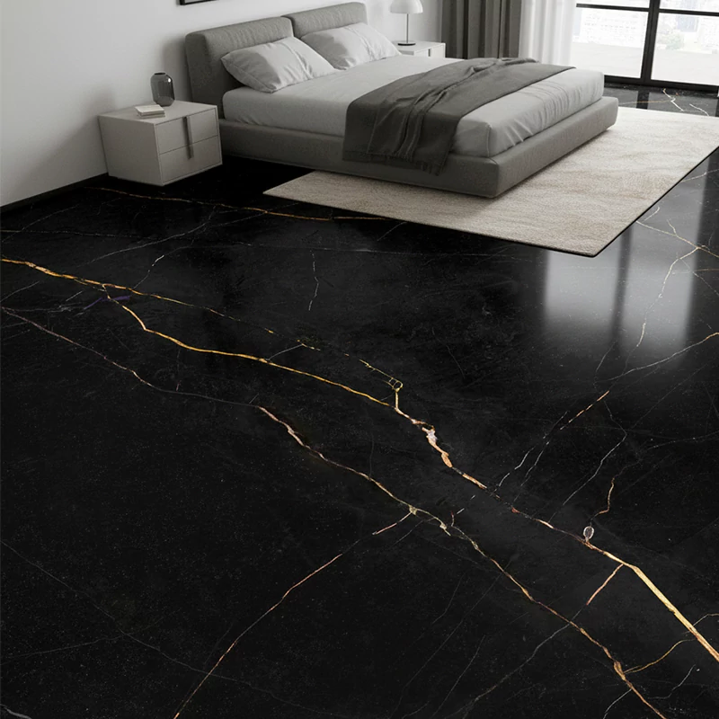 سرامیک ایفا سرام برند میلان طرح الویس مشکی پولیش سایز 100*100