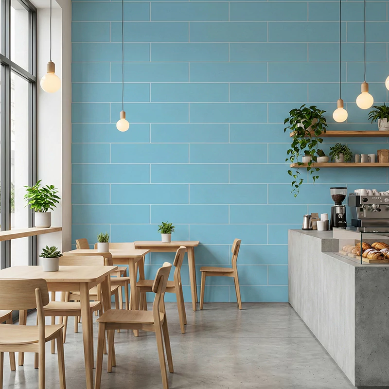 سرامیک ایفا سرام برند میلان طرح بریک مونوکالر فیروزه ای کد 84 کریستال پولیش سایز 30*8