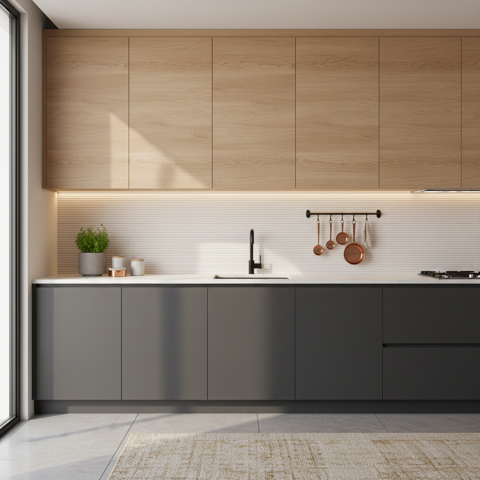 سرامیک سرام نگار طرح یونیک دکور طوسی مات سایز 120*60