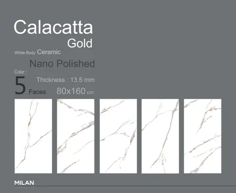 پرسلان ایفا سرام برند میلان طرح کلکته طلایی پولیش سایز 160*80