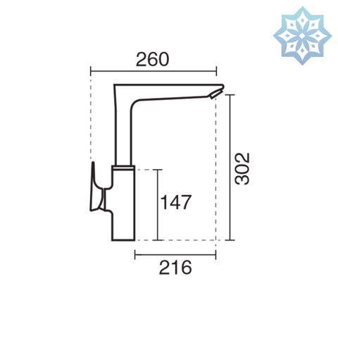 شیر آشپزخانه ثابت KWC مدل ورونا