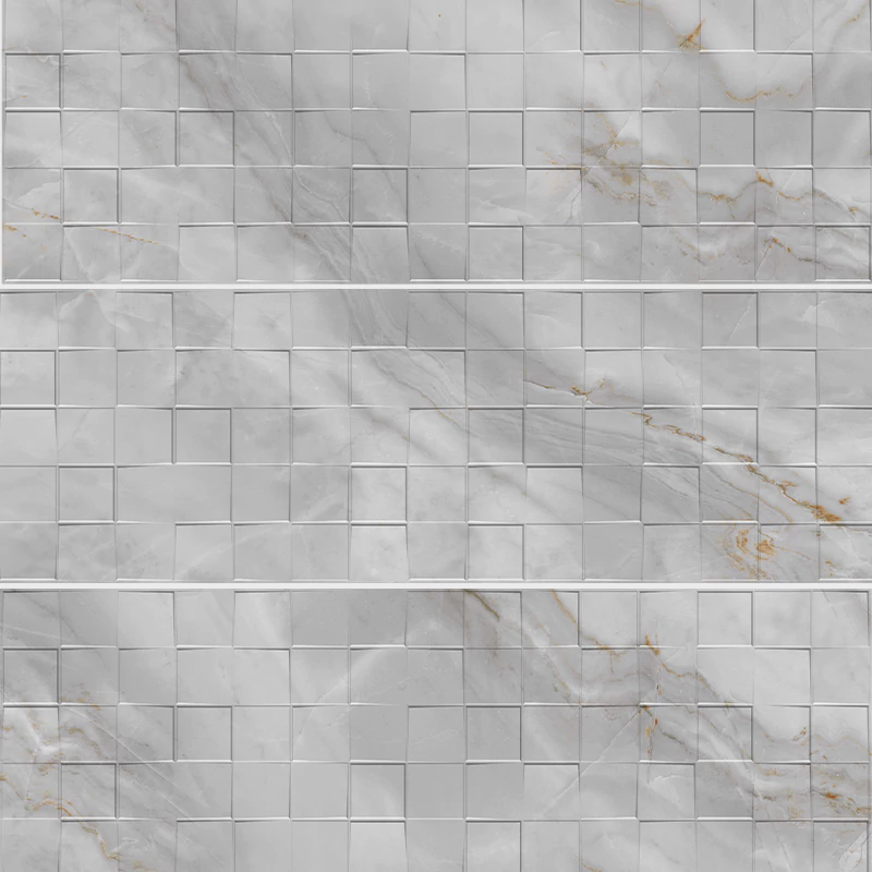 کاشی الوند لوکس طرح دلوان طوسی دکور مربعی براق سایز 90*30