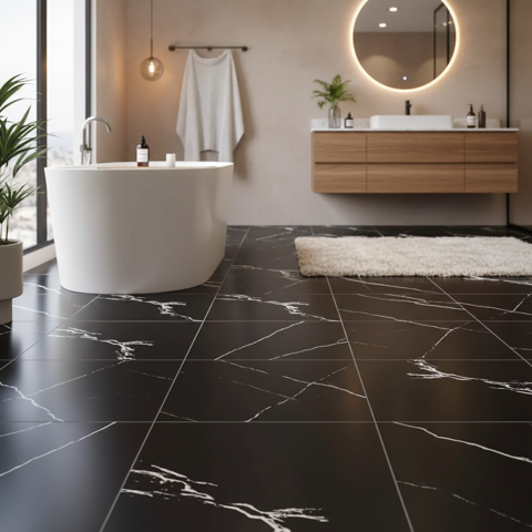 پرسلان الوند طرح پیرلا مشکی مات سایز 30*30