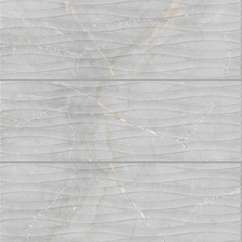 کاشی الوند لوکس طرح پارکر طوسی روشن دکور براق سایز 90*30