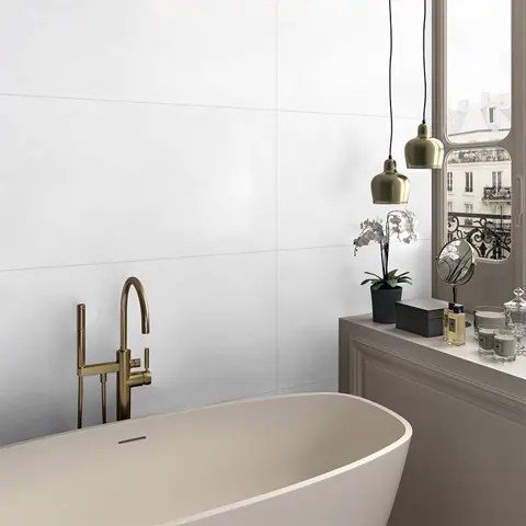 سرامیک ایفا سرام برند میلان طرح مونوکالر سفید کد 97 کریستال پولیش سایز 120*60