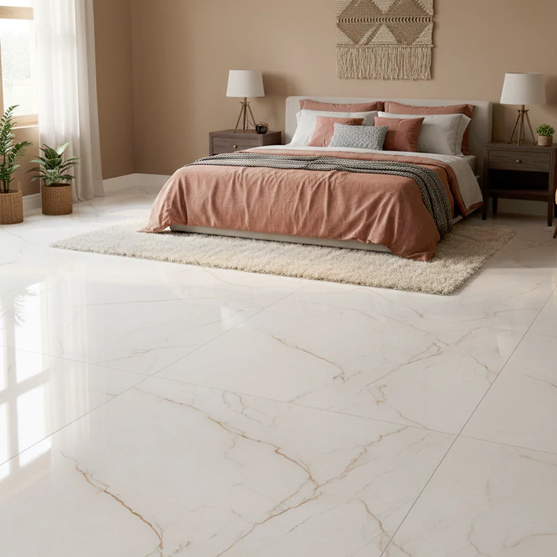 سرامیک ایفا سرام برند میلان طرح کارلوتا سفید پولیش سایز 100*100