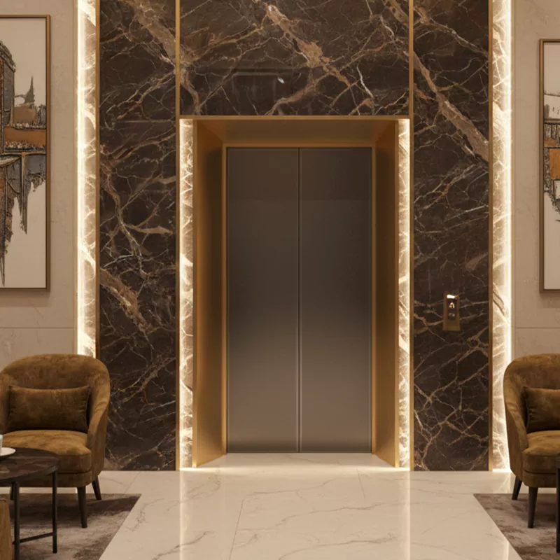 سرامیک ایفا سرام برند میلان طرح براندون قهوه ای پولیش سایز 120*60