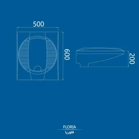 توالت زمینی کرد مدل فلوریا ریم لس