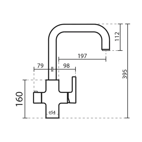 شیر آشپزخانه بویلر ثابت KWC مدل سول