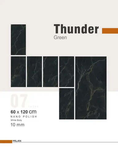 سرامیک ایفا سرام برند میلان طرح تاندر سبز نانو پولیش سایز 120*60