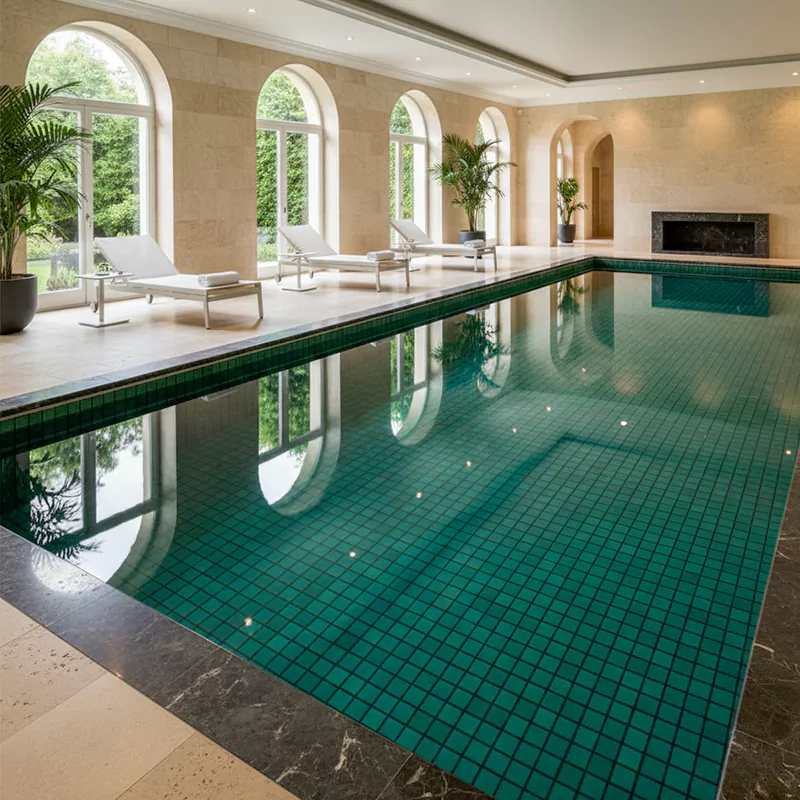 کاشی استخری البرز سبز کد SKY Green 98 براق سایز 2/5*2/5