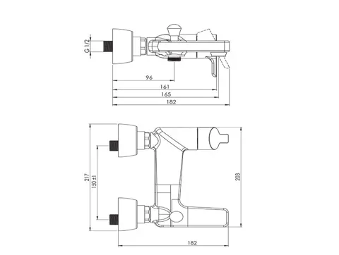 شیر حمام شودر مدل راموند