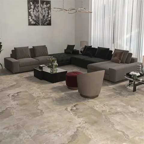 سرامیک ایفا سرام برند میلان طرح آنتونلا کرم تیره مات سایز 120*60