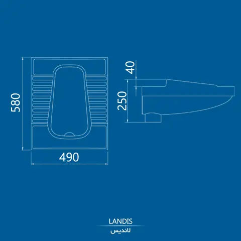 توالت زمینی کرد مدل لاندیس طبی ریم بسته