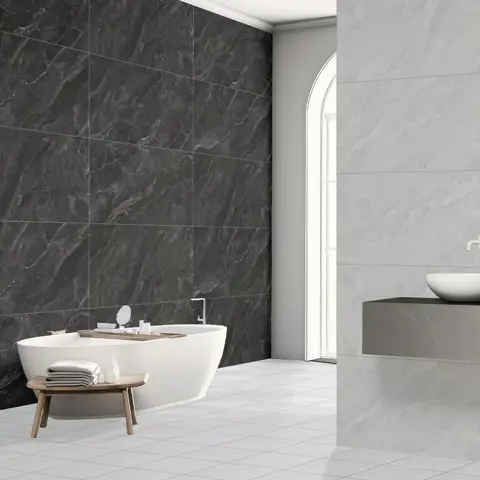 سرامیک ایفا سرام برند میلان طرح شیکاگو مشکی مات سایز 120*60