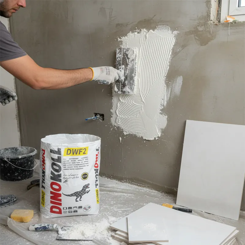 چسب کاشی و سرامیک پودری DWF2 دینوکل 25 کیلوگرم